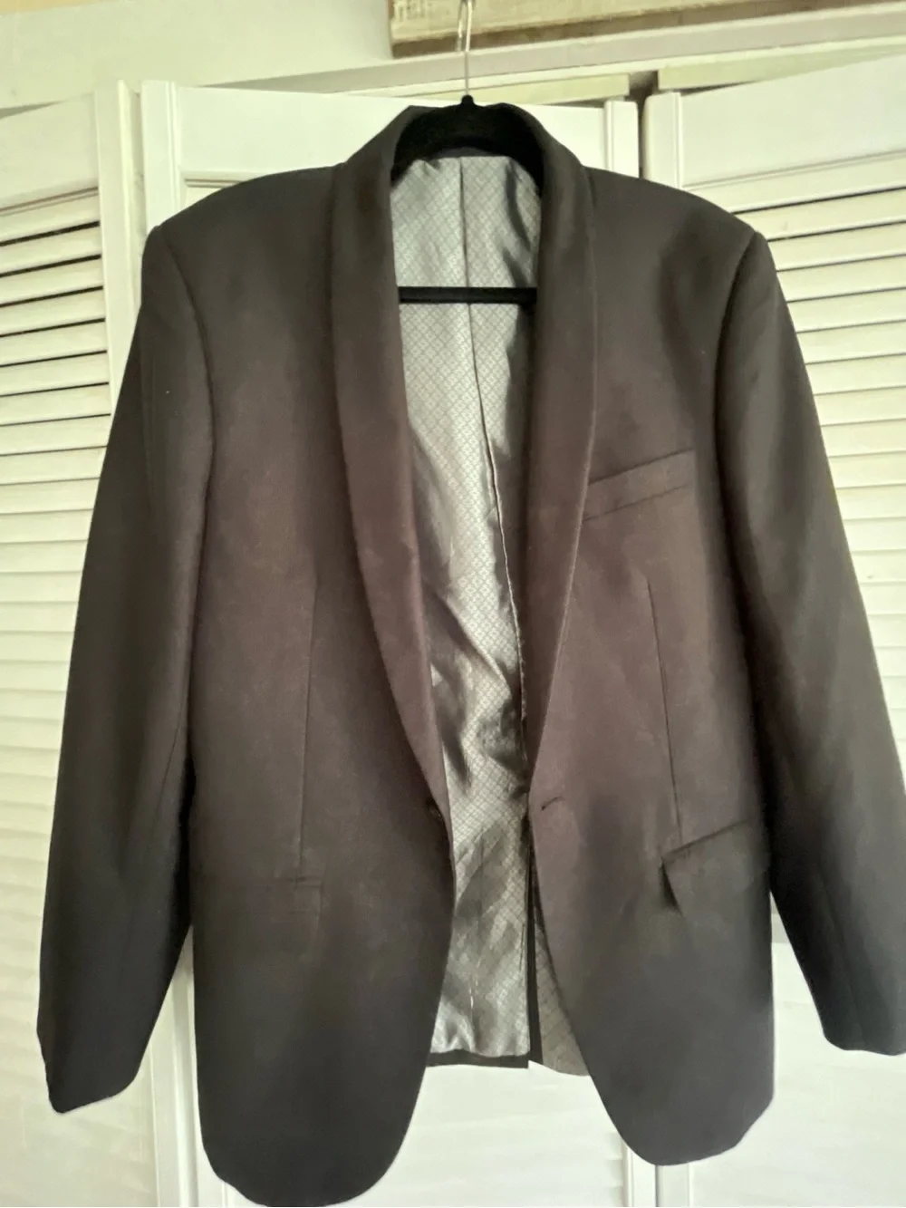 Men's Black Shawl Collar Blazer
